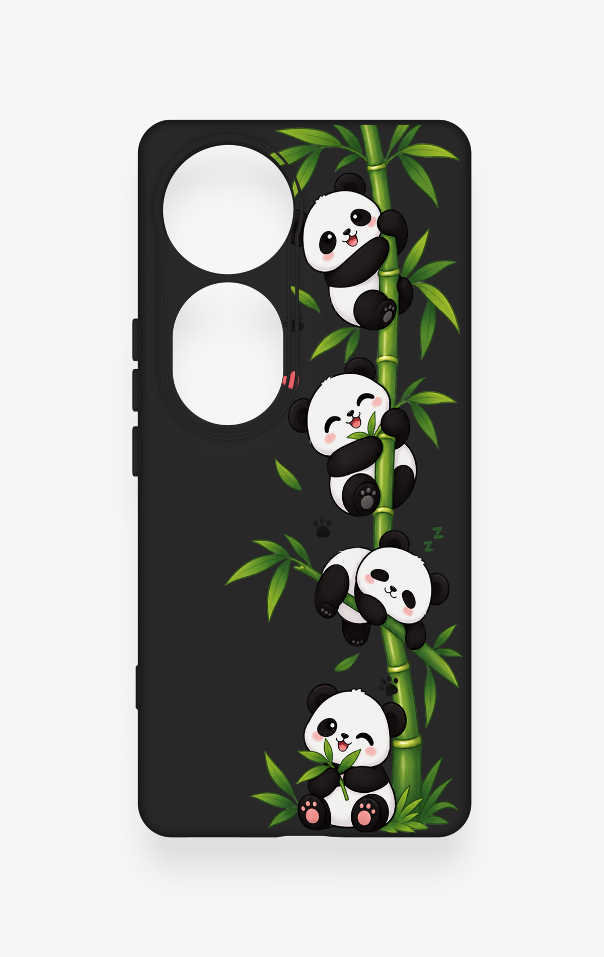 Vivo V40 Uyumlu Sevimli Panda Bambu Desenli Silikon Kılıf