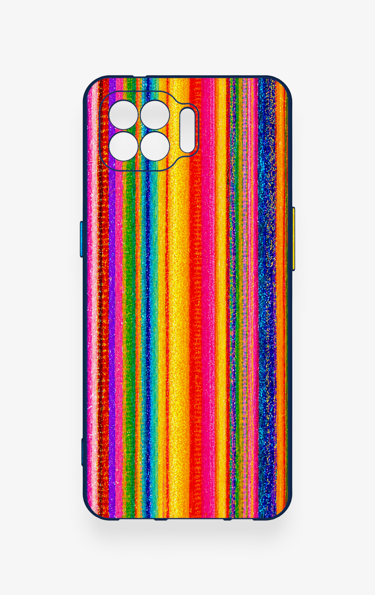 Oppo Reno 4 Lite Uyumlu Rengarenk Desenli Silikon Kılıf