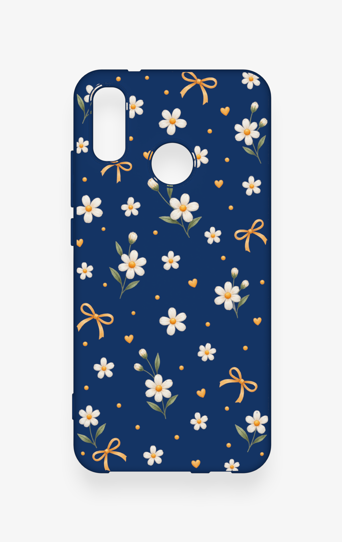 Huawei P20 Lite Uyumlu Papatya Fiyonk Desenli Silikon Kılıf