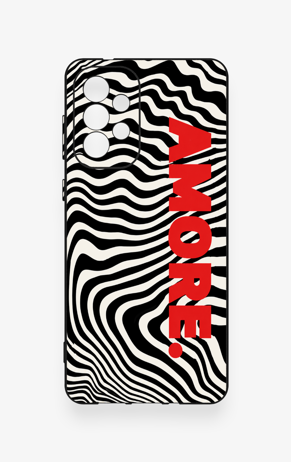Samsung-A73 Uyumlu Zebra Amore Desenli Silikon Kılıf