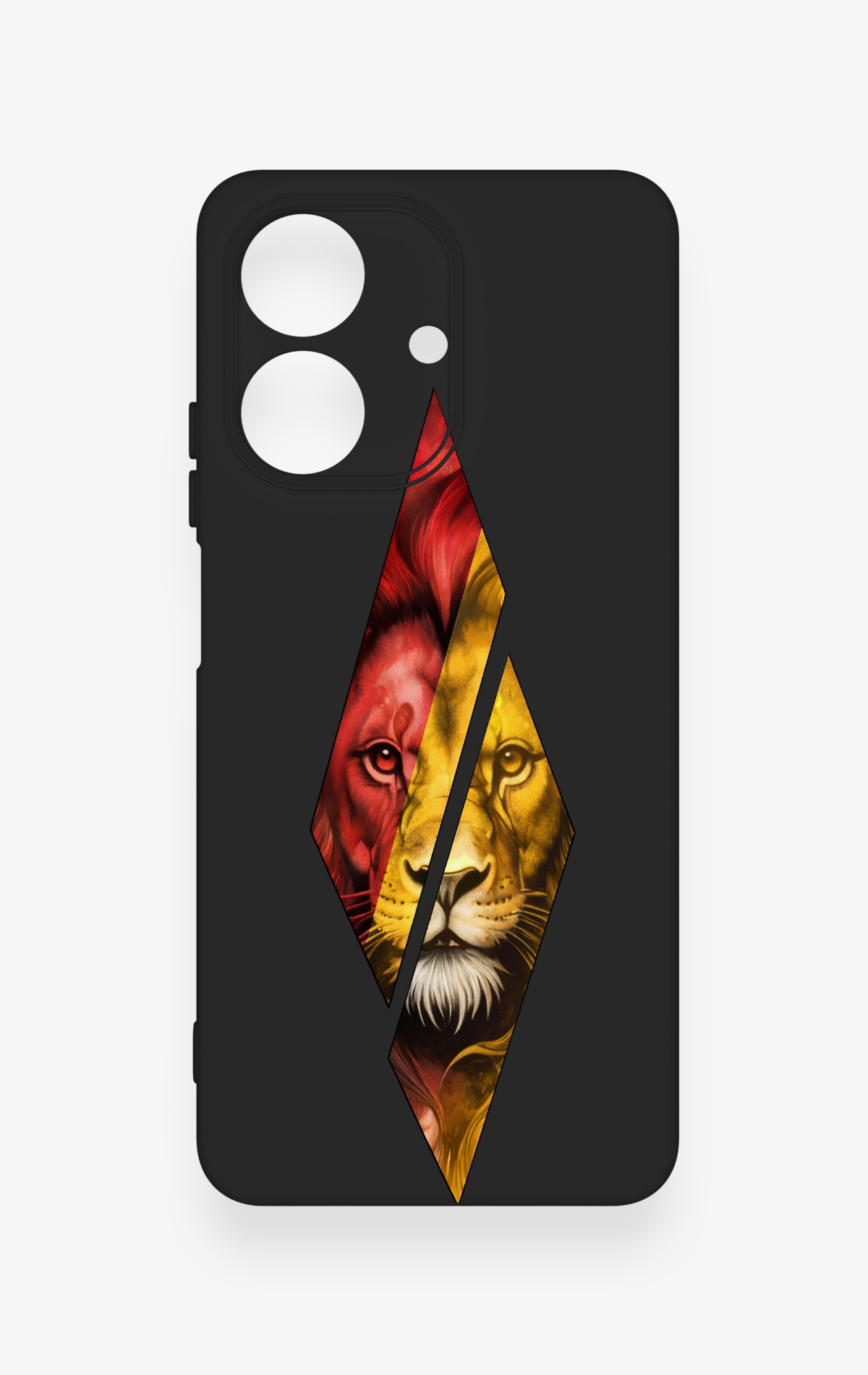 Realme Note 60 Uyumlu Kesik Aslan Desenli Silikon Kılıf