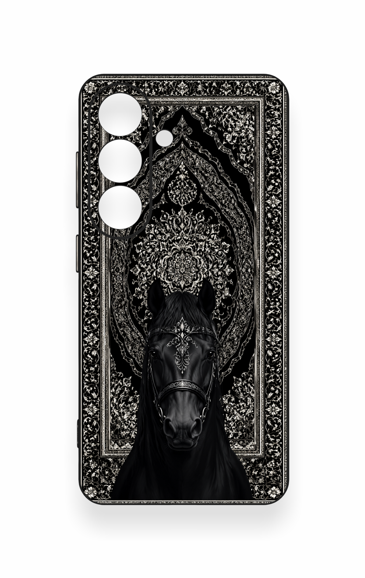 Samsung S26 Uyumlu Etnik At Figürü Desenli Silikon Kılıf