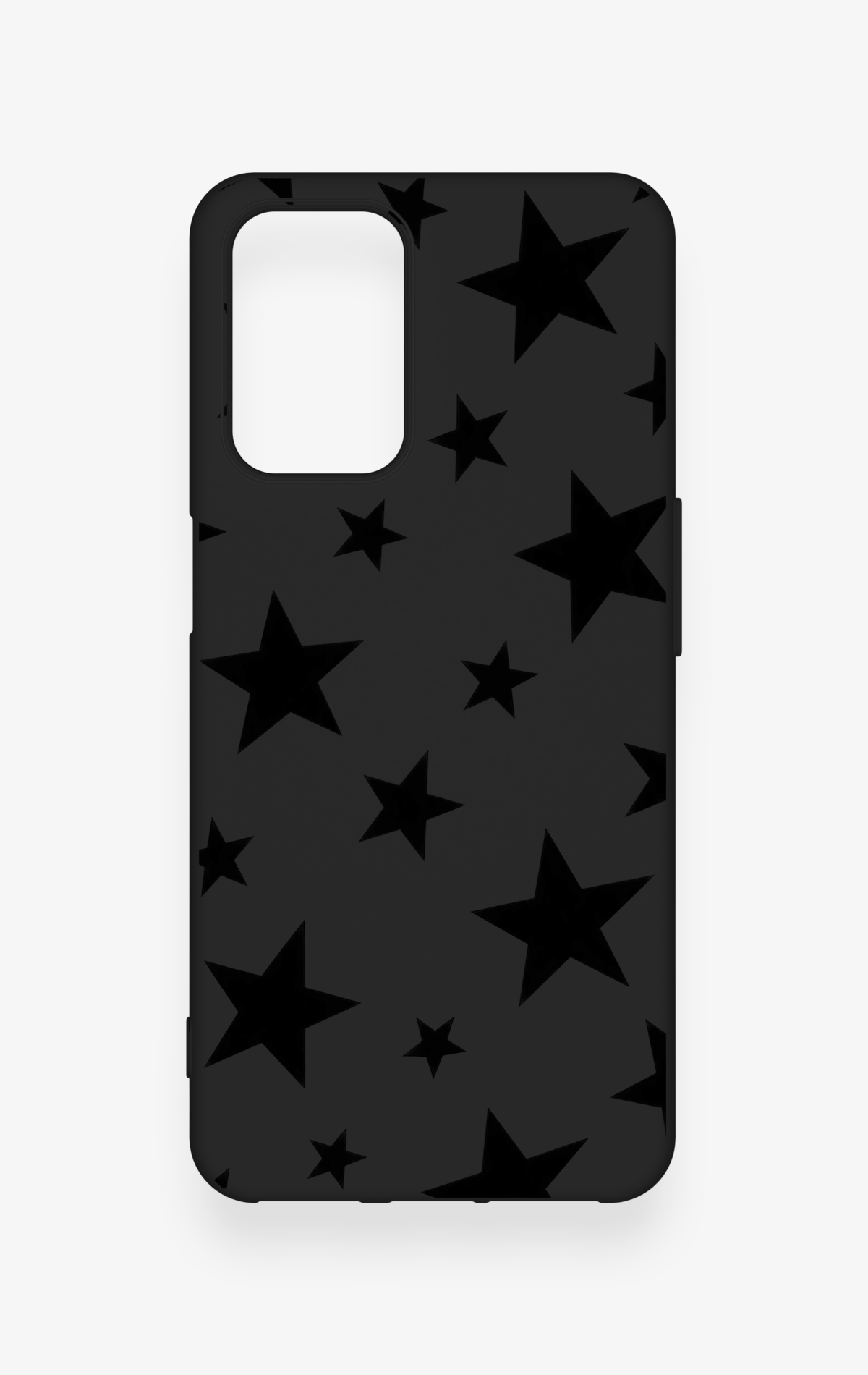 Oppo A54 Uyumlu Siyah Star Desenli Silikon Kılıf