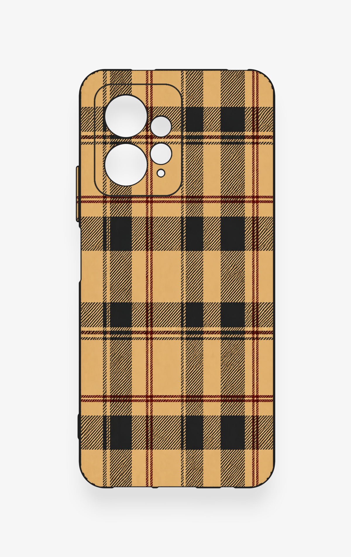Redmi Note 12 4G Uyumlu Burberry Ekose Desenli Silikon Kılıf
