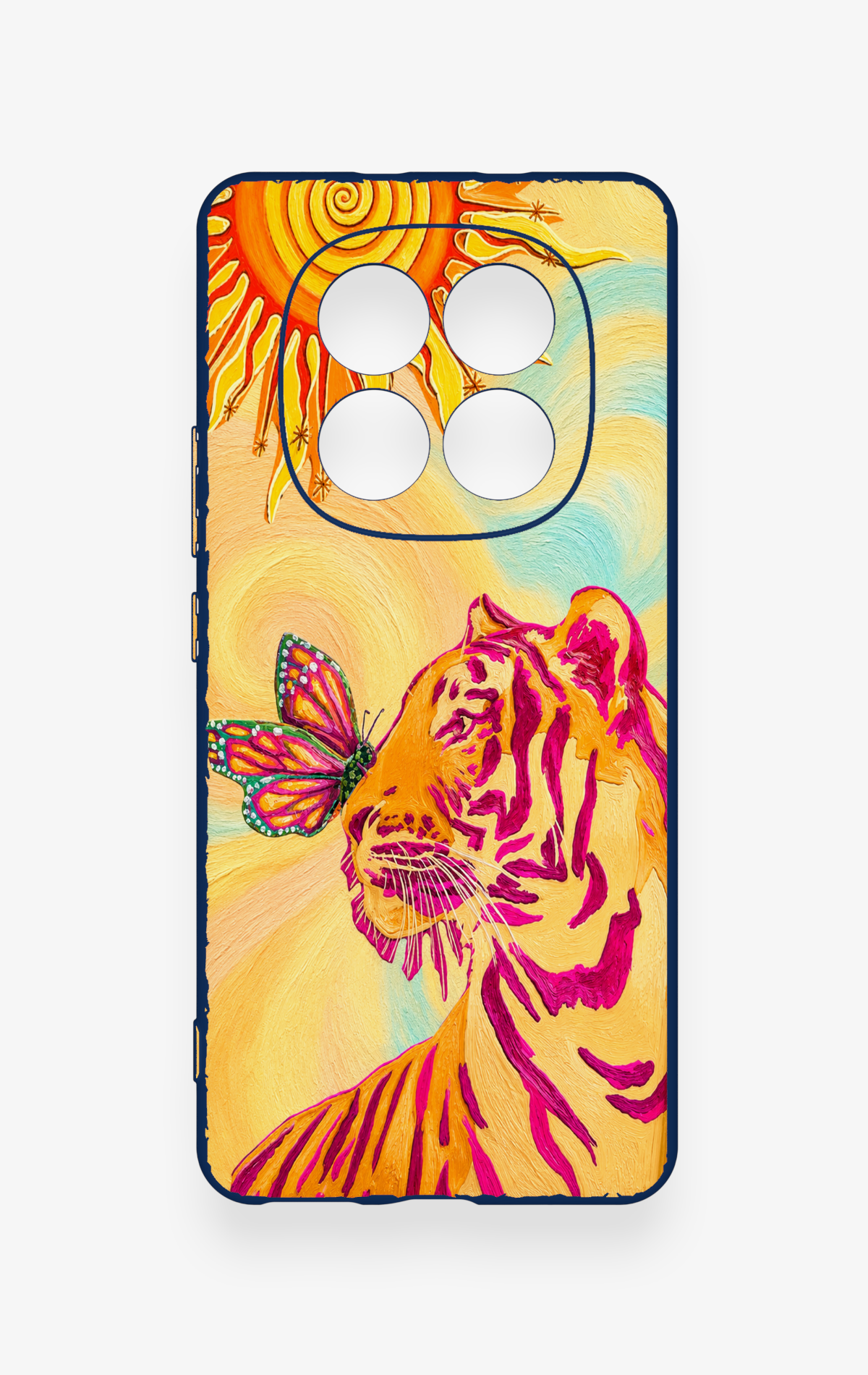 REDMİ NOTE 15 4G Uyumlu Güneşin Kaplanı Desenli Silikon Kılıf