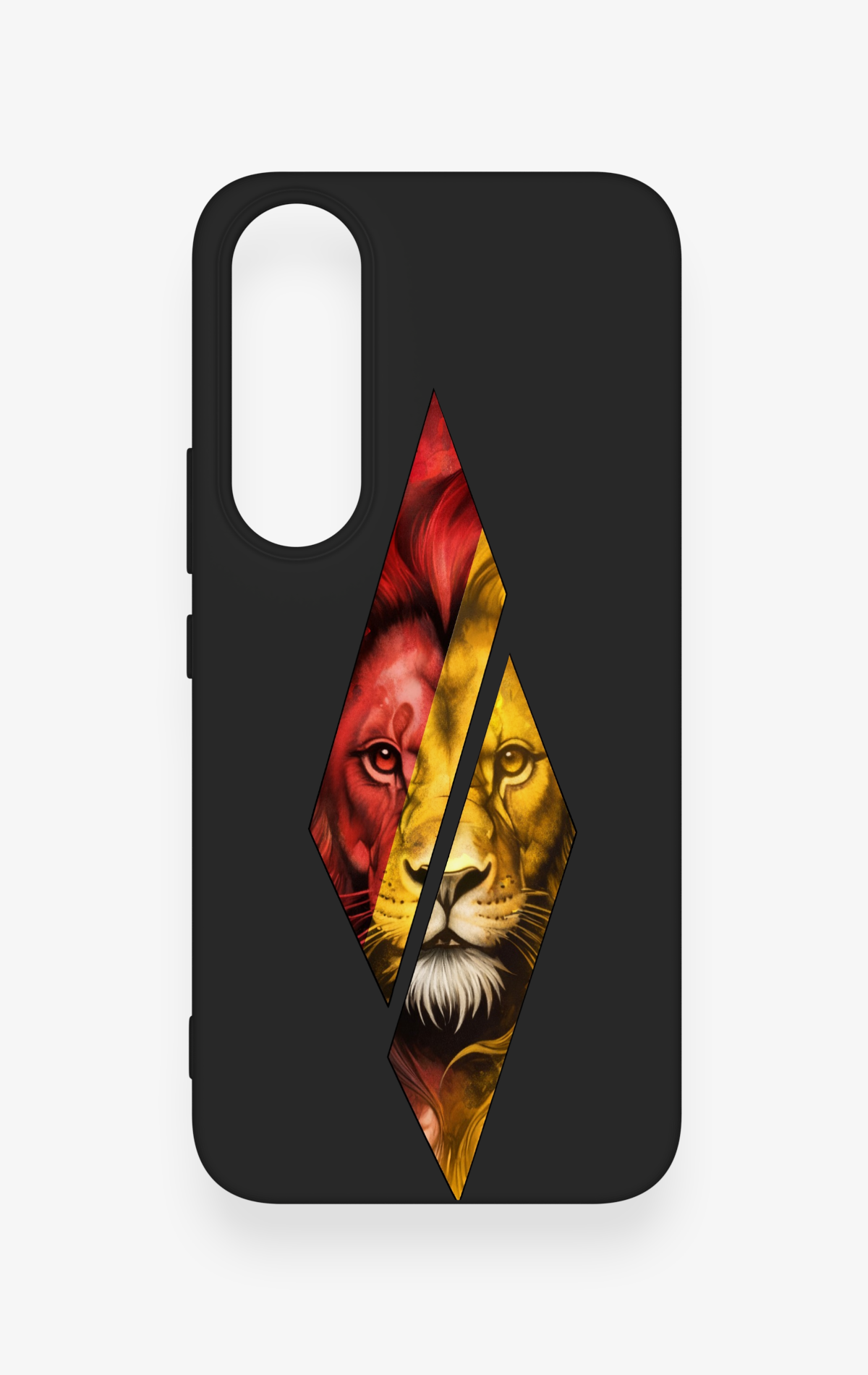 Vivo V70 FE 5G Uyumlu Kesik Aslan Desenli Silikon Kılıf