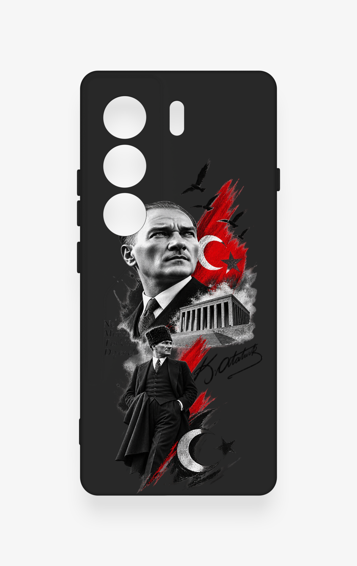 Tecno Camon 40 4G Uyumlu Atatürk Anıtkabir Desenli Silikon Kılıf