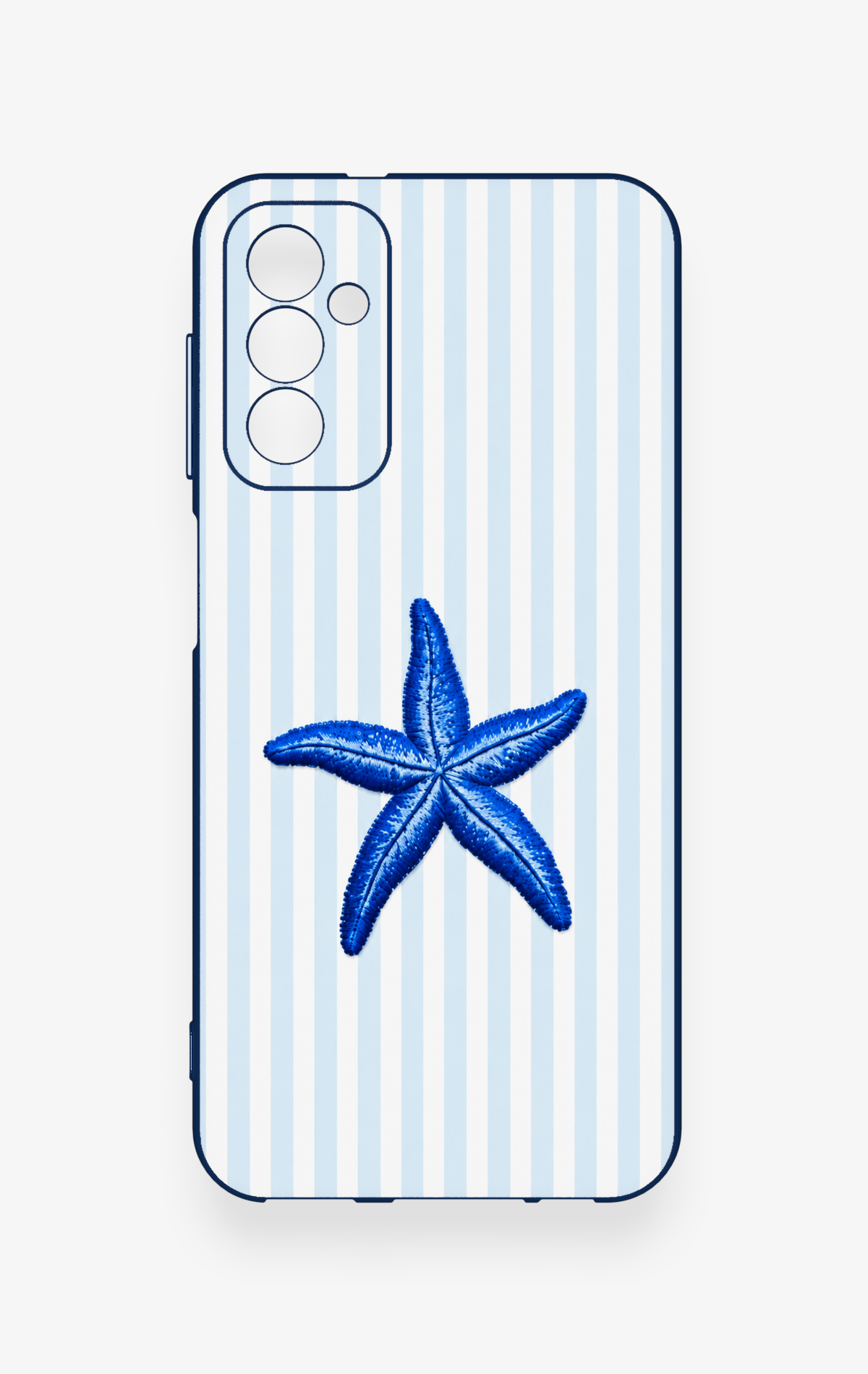 Samsung M13 Uyumlu Mavi Deniz Yıldızı Desenli Silikon Kılıf