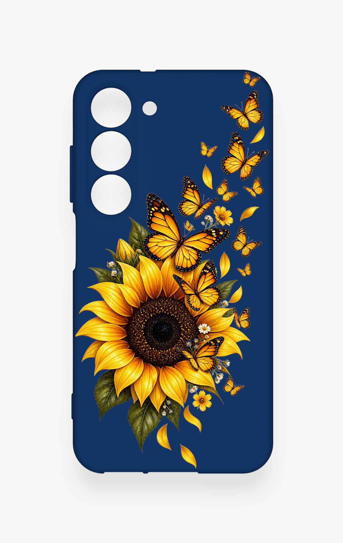 Samsung S23 Uyumlu Ayçiçeği Desenli Silikon Kılıf