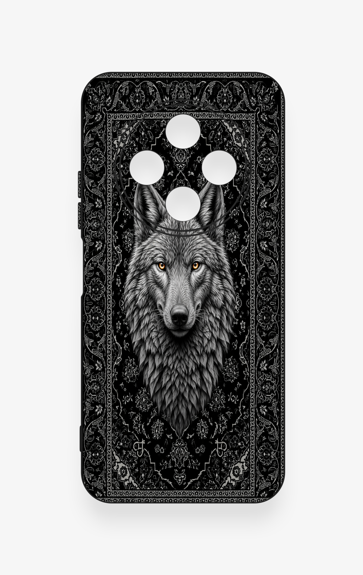 Tecno Spark 30C Uyumlu Etnik Kurt Desenli Silikon Kılıf