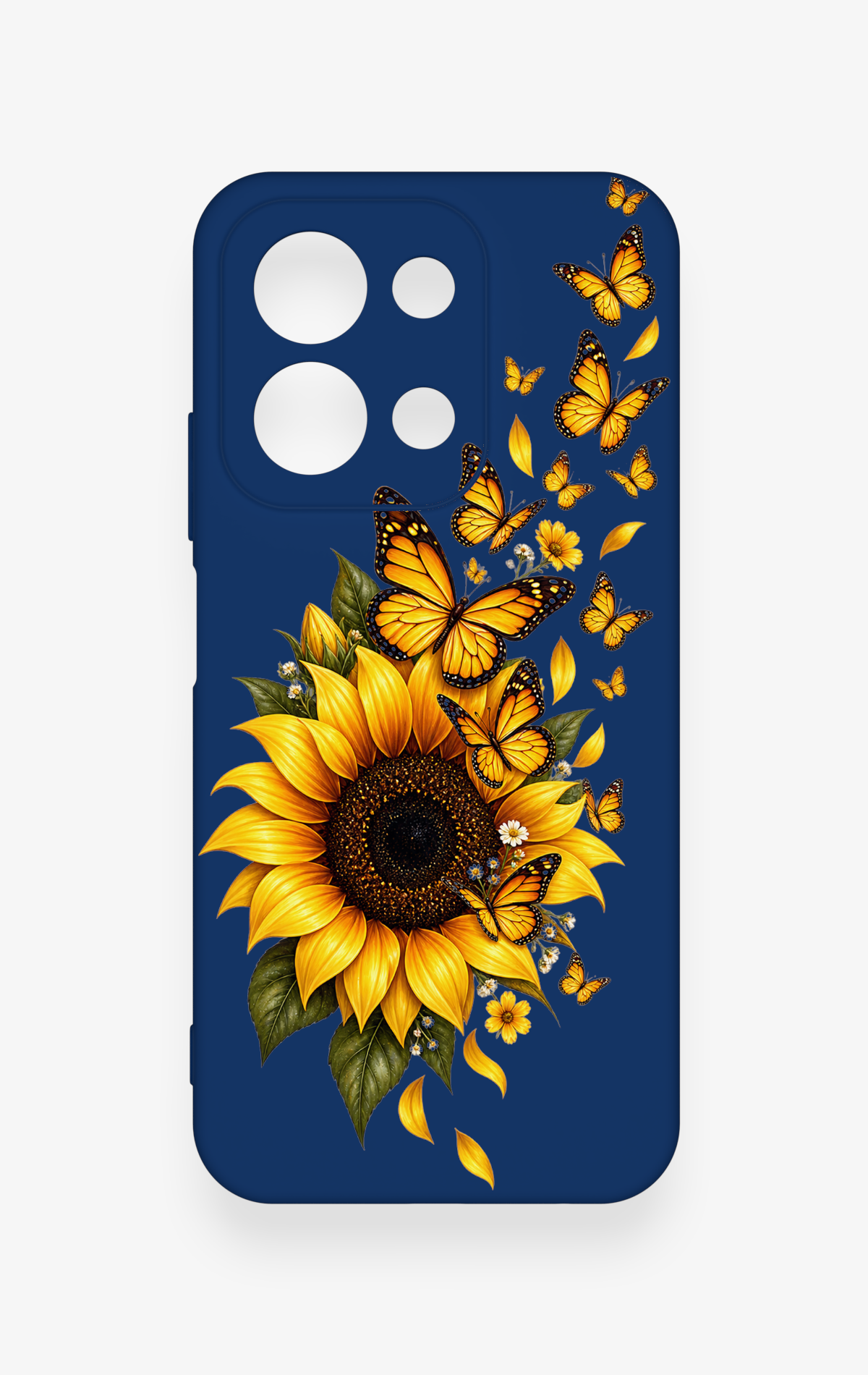 Redmi 15C 4G Uyumlu Ayçiçeği Desenli Silikon Kılıf