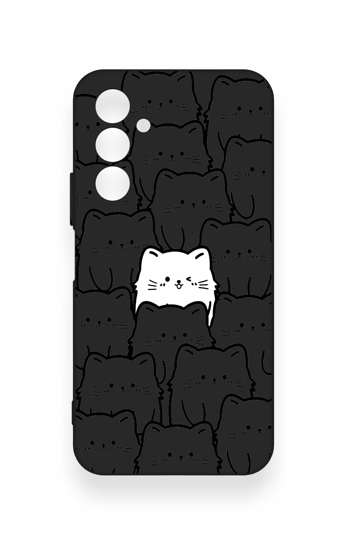 Samssung A54 Uyumlu Many Cats Desenli Silikon Kılıf
