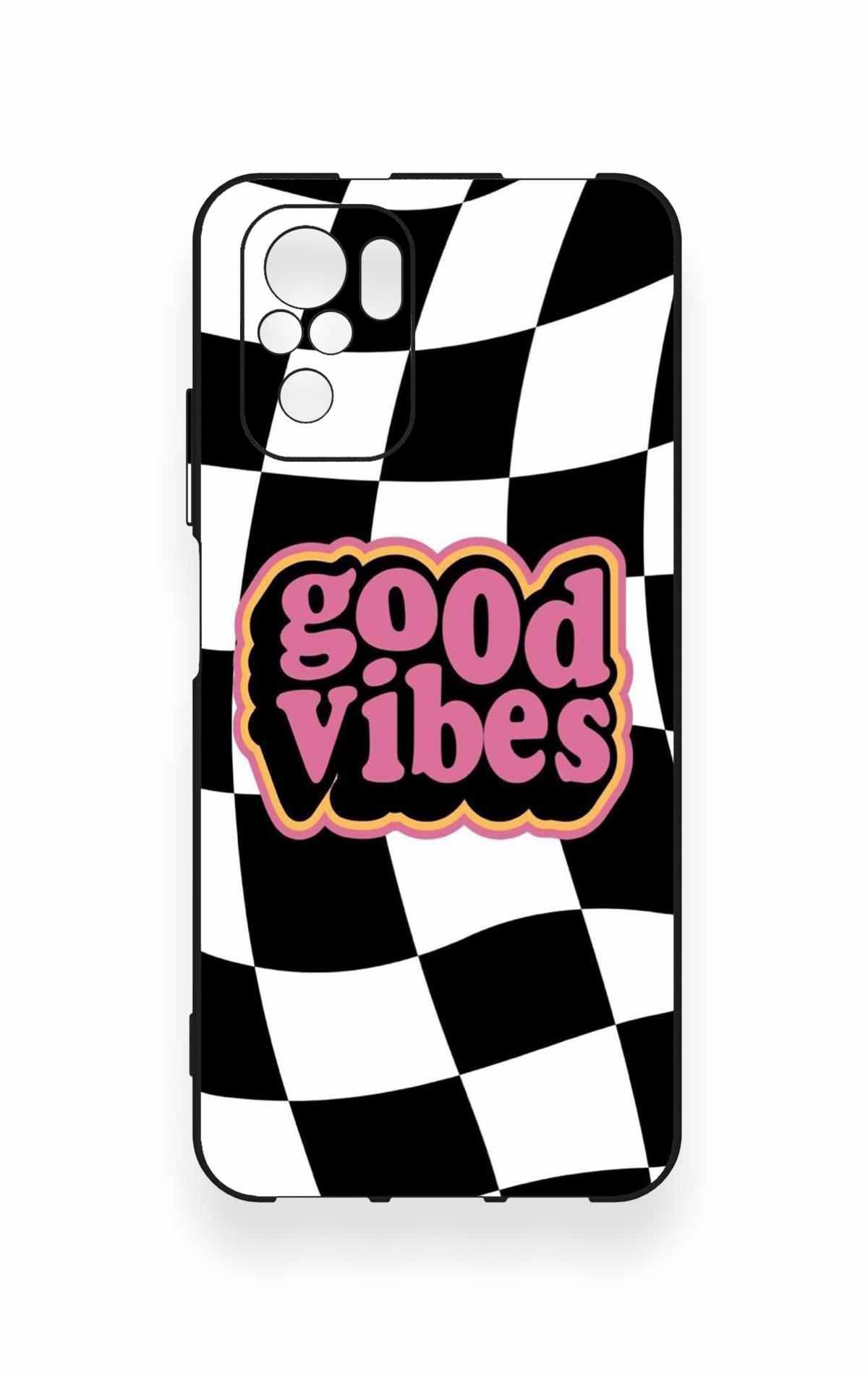 Redmi Note 10-10S Uyumlu Black Good Vibes Desenli Silikon Kılıf