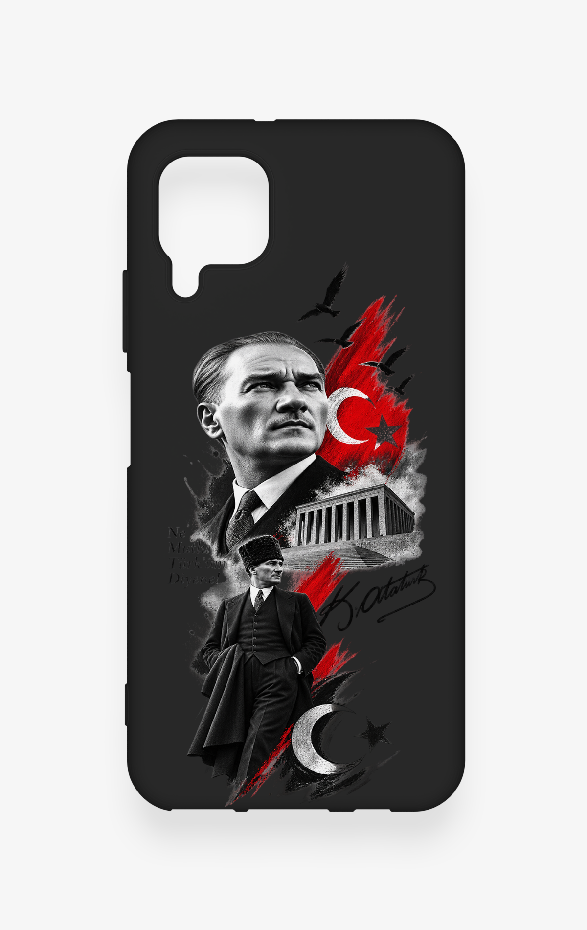 Huawei P40 Lite Uyumlu Atatürk Anıtkabir Desenli Silikon Kılıf