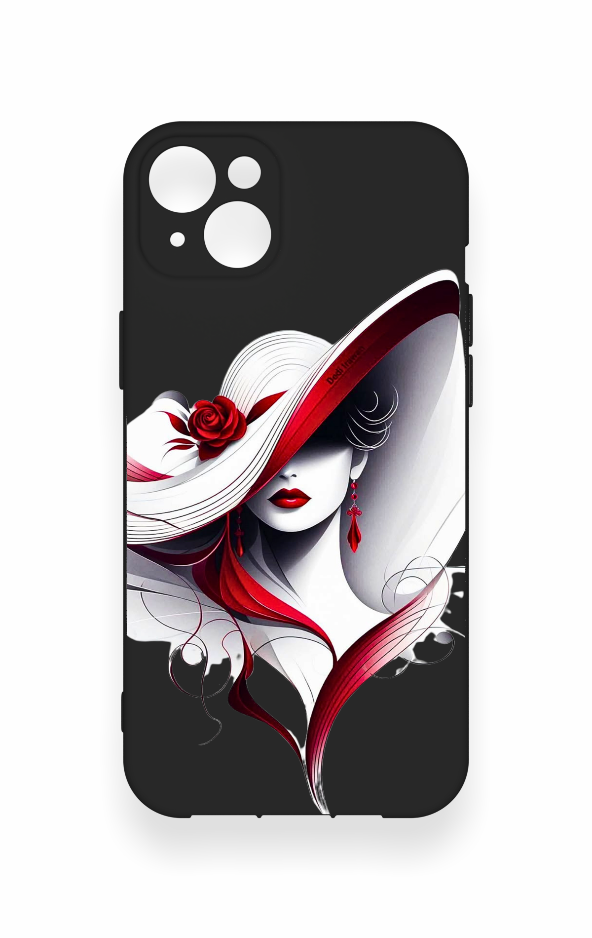 iPhone 14 Plus/15 Plus Uyumlu Matmazel Desenli Silikon Kılıf