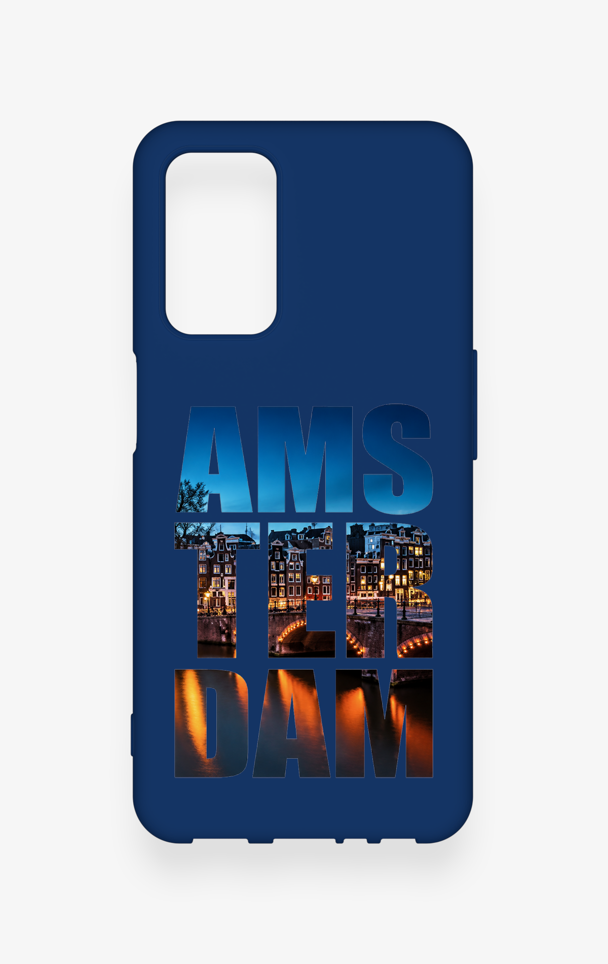 Oppo A55 Uyumlu Amsterdam Desenli Silikon Kılıf