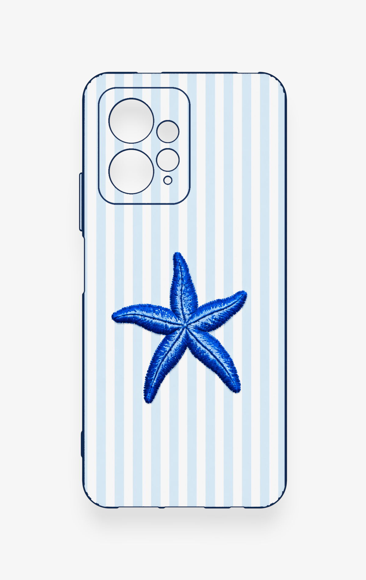 Redmi Note 12 4G Uyumlu Mavi Deniz Yıldızı Desenli Silikon Kılıf