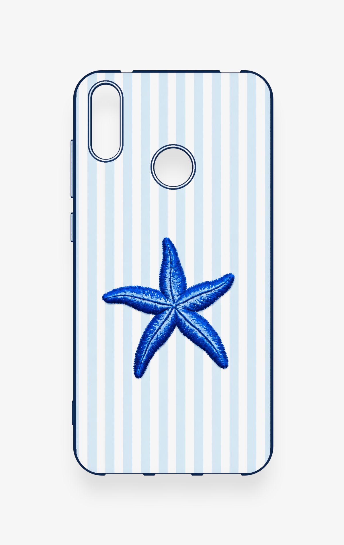 Huawei Y7 2019 Uyumlu Mavi Deniz Yıldızı Desenli Silikon Kılıf
