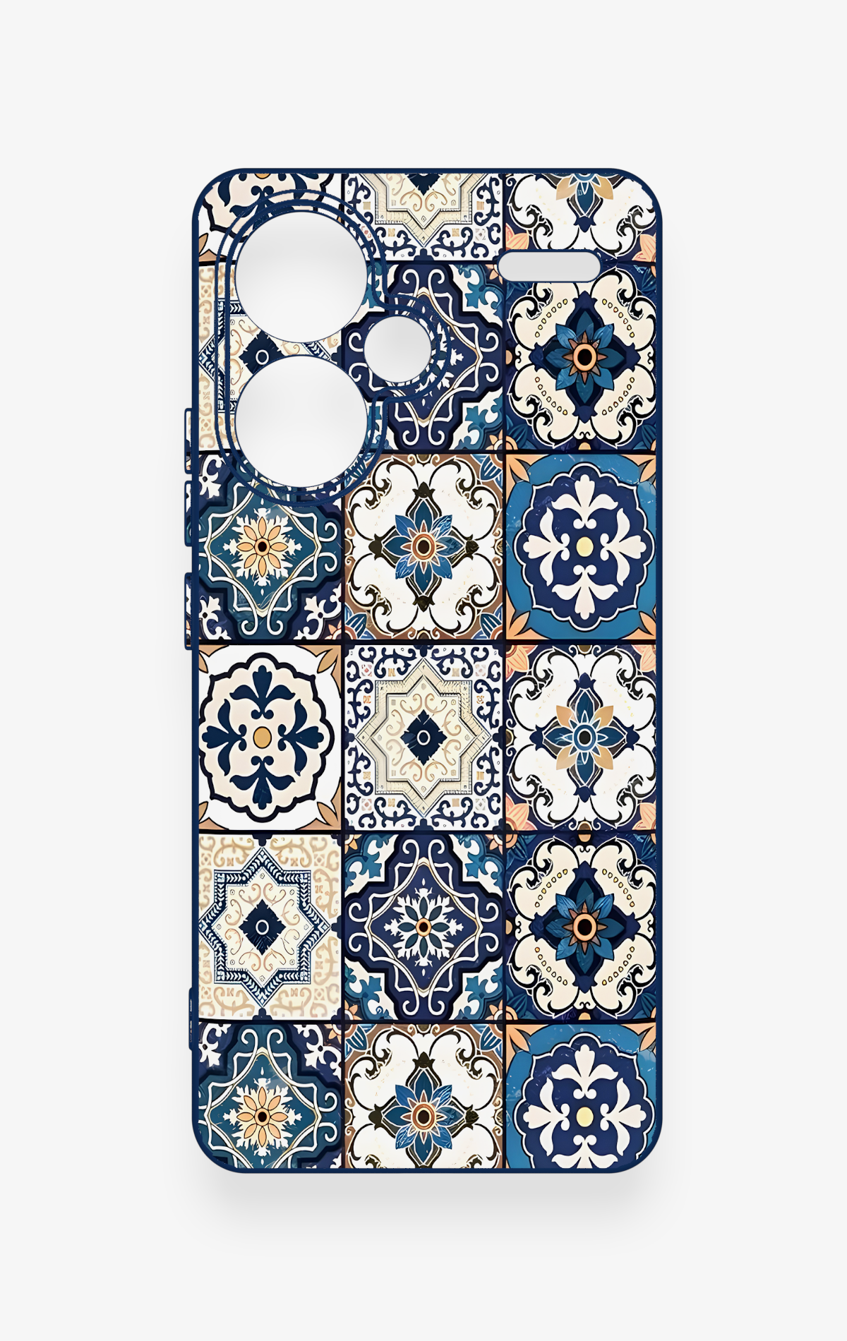 Redmi Note 13 Pro Plus Uyumlu Mozaik Çini Desenli Silikon Kılıf