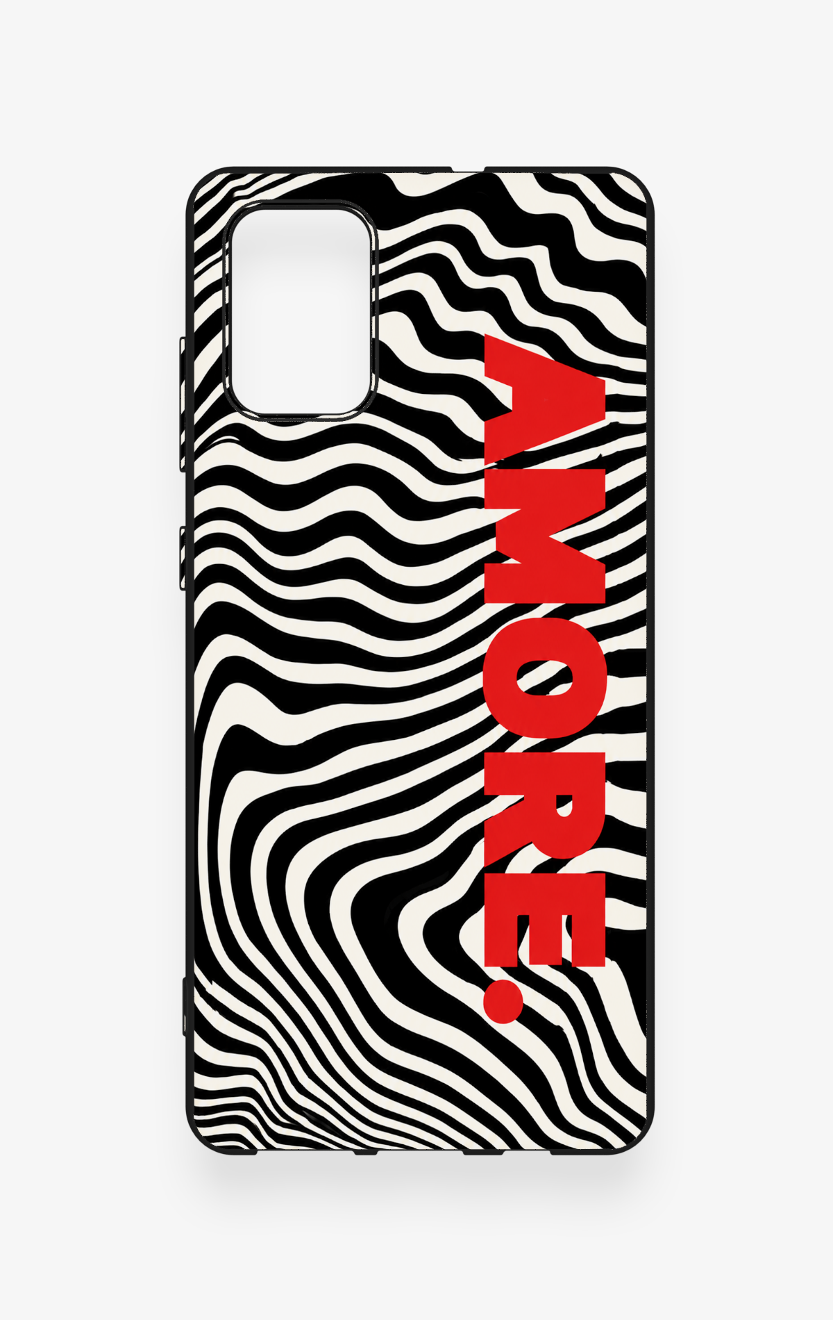 Samsung-A71 Uyumlu Zebra Amore Desenli Silikon Kılıf