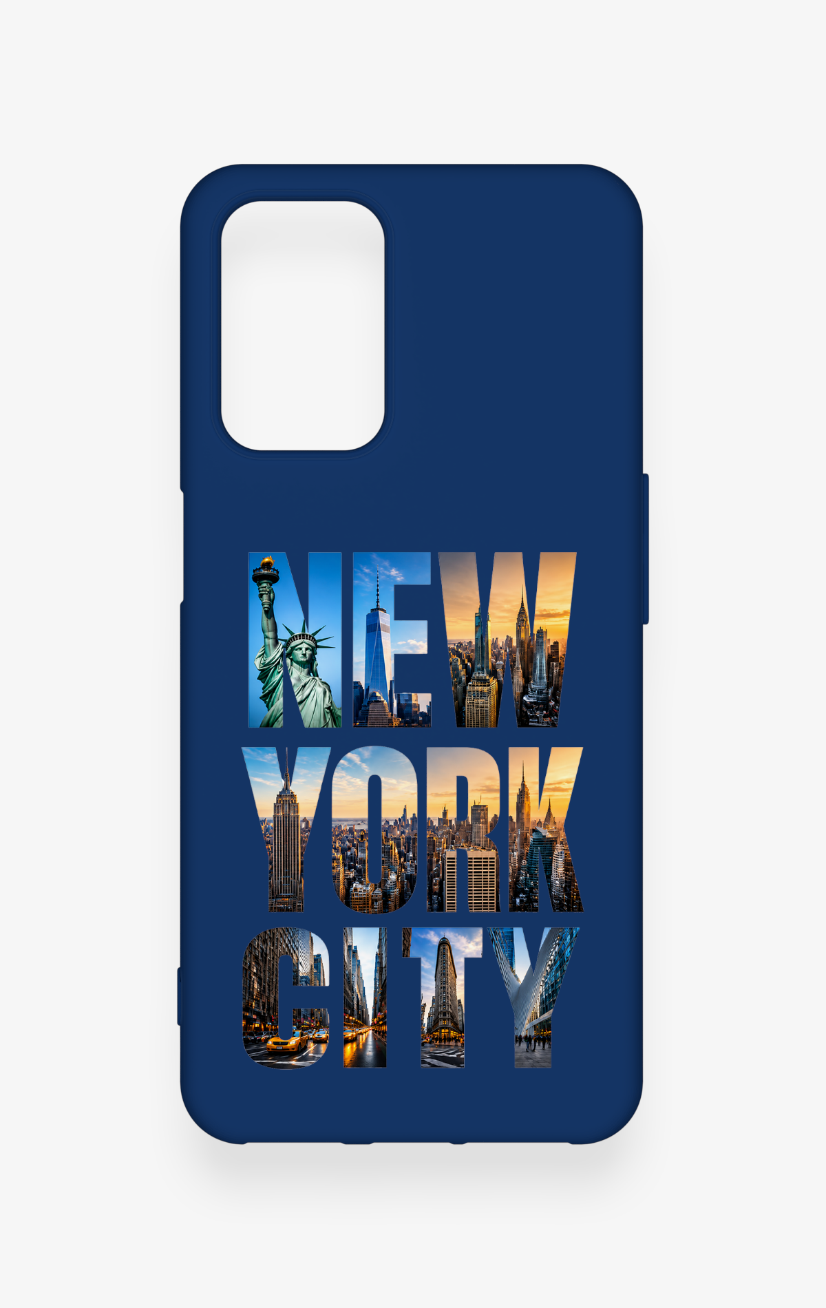 Oppo A54 Uyumlu New York City Desenli Silikon Kılıf