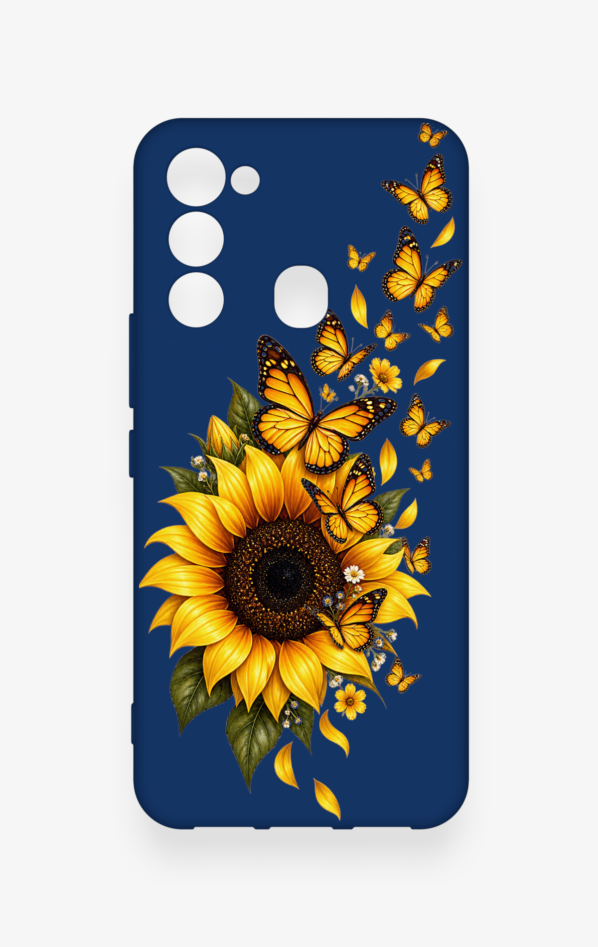 Tecno Spark 8C Uyumlu Ayçiçeği Desenli Silikon Kılıf