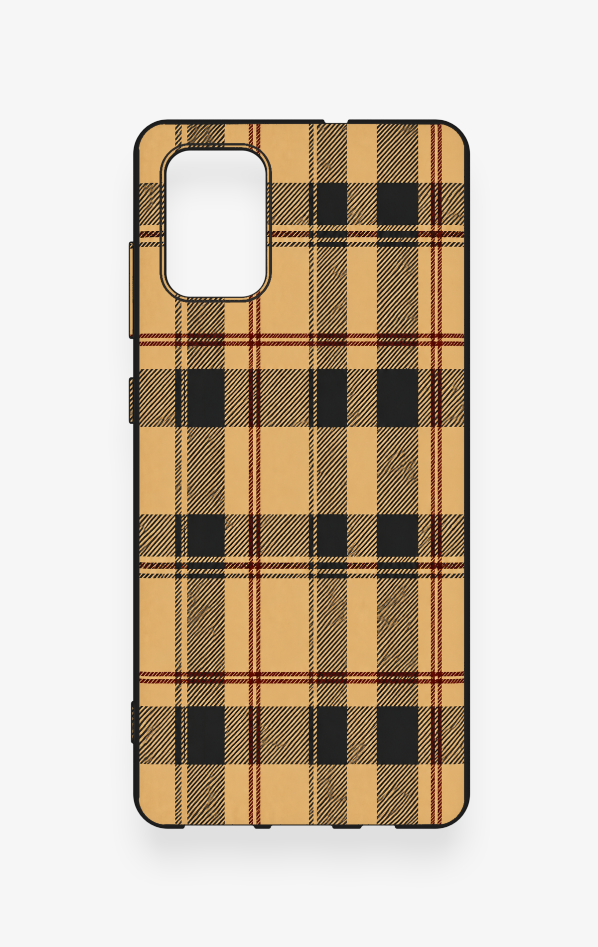 Samsung-A71 Uyumlu Burberry Ekose Desenli Silikon Kılıf