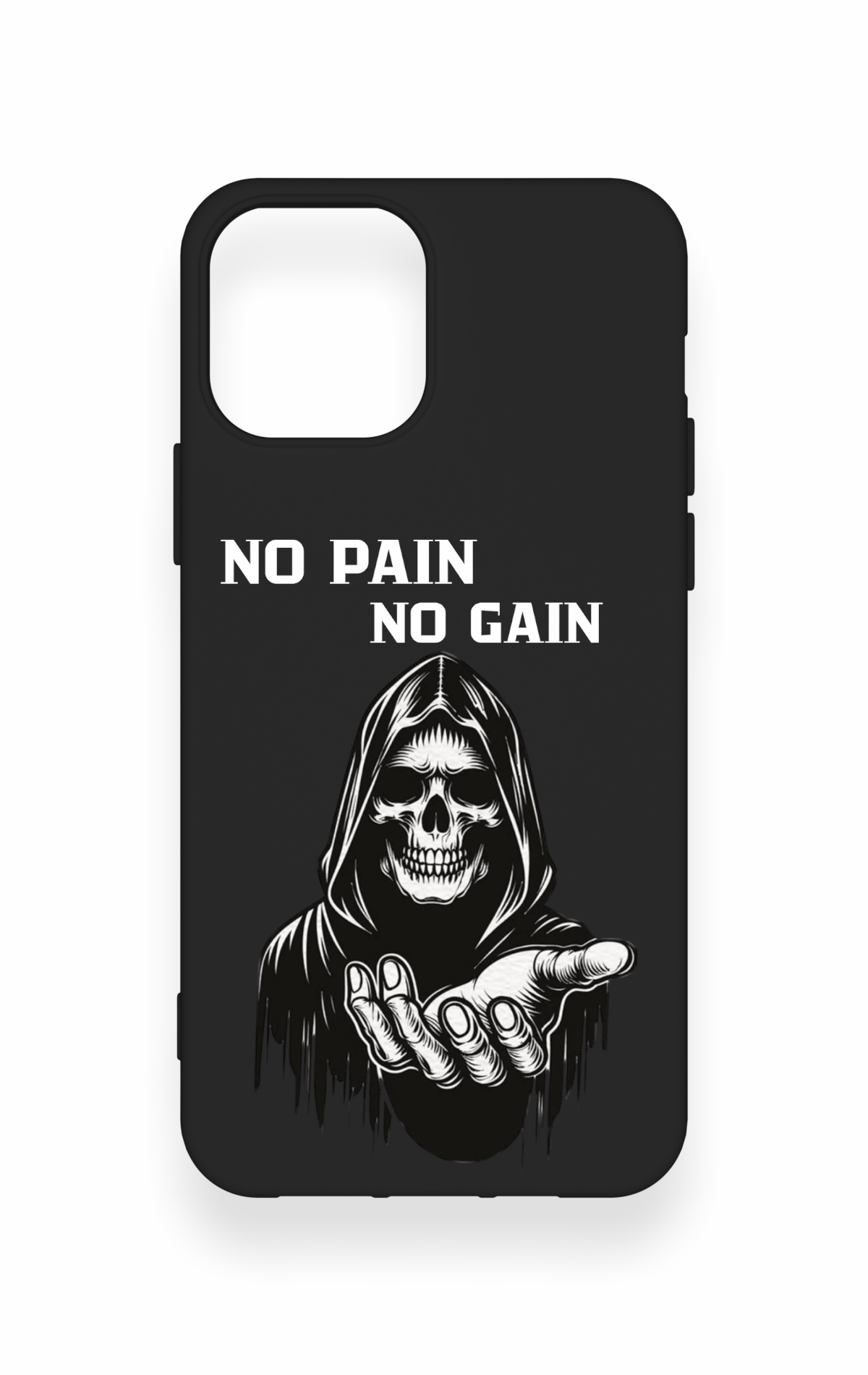 iPhone 12-12PRO Uyumlu No Pain No Gain Desenli Silikon Kılıf