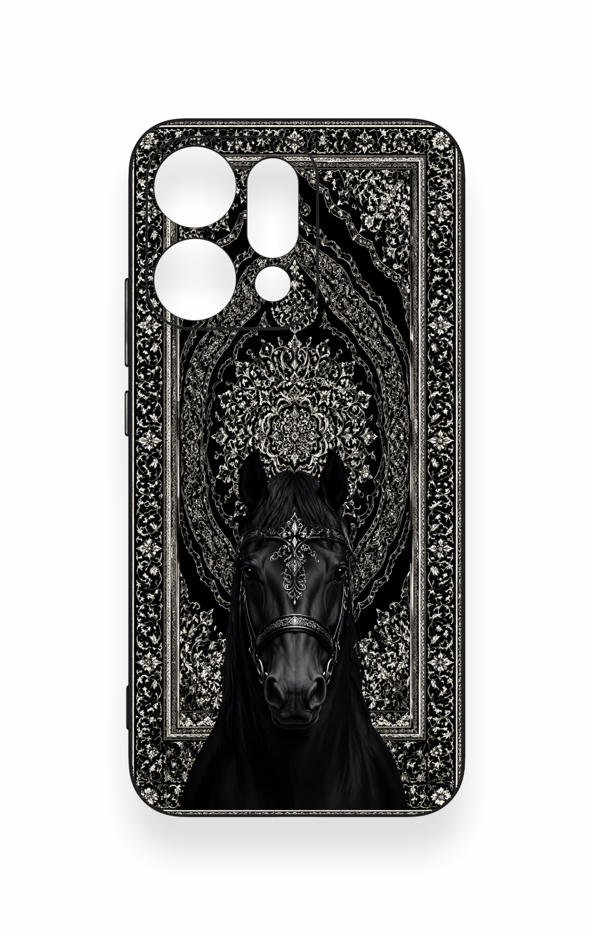 Oppo Reno 14 Uyumlu Etnik At Figürü Desenli Silikon Kılıf
