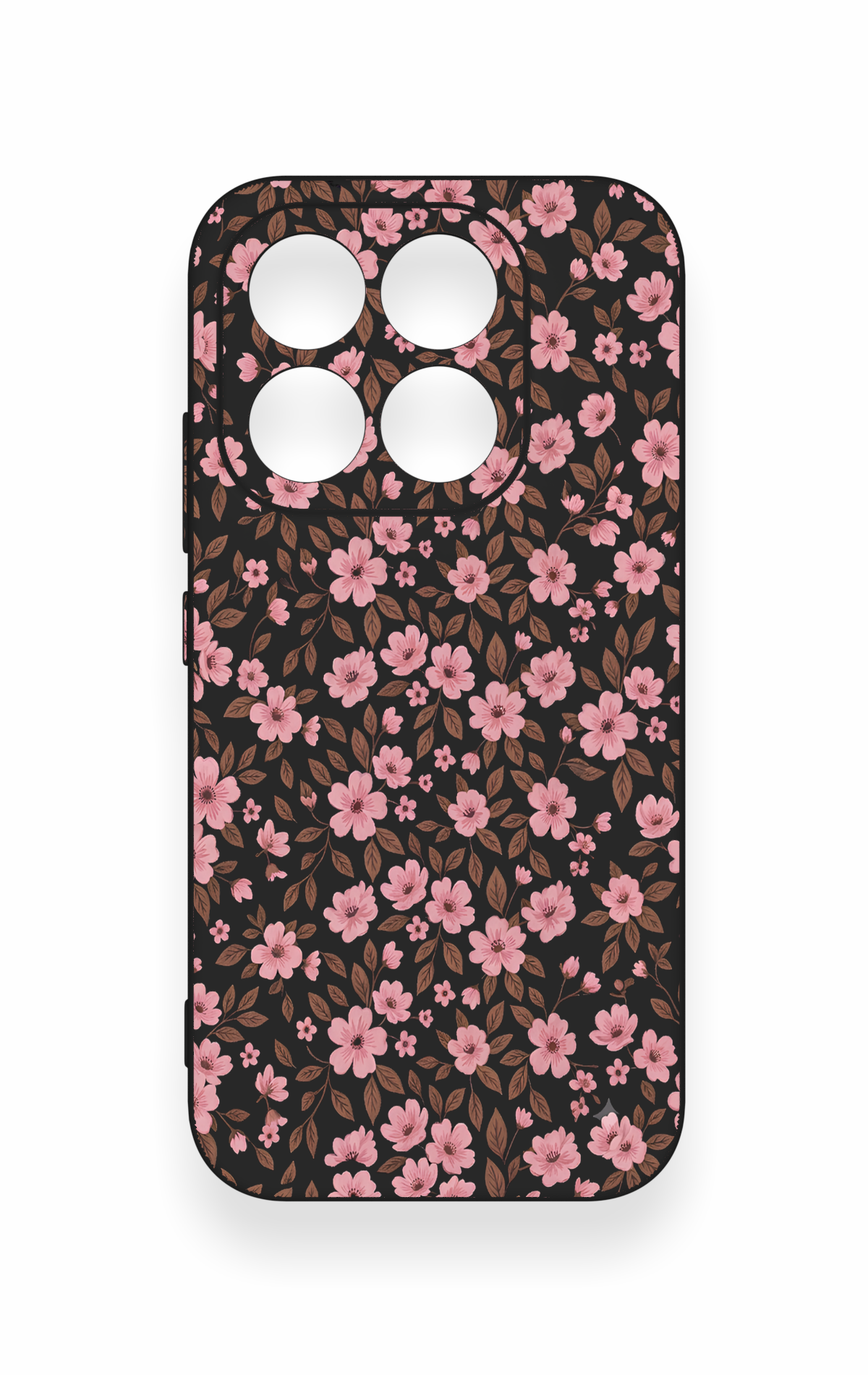 Mi 17 5G Uyumlu Mini Pembe Çiçek Desenli Silikon Kılıf