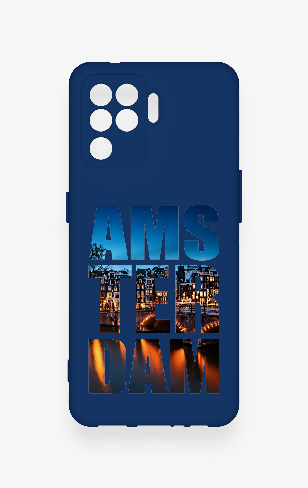 Oppo Reno 5 Lite Uyumlu Amsterdam Desenli Silikon Kılıf