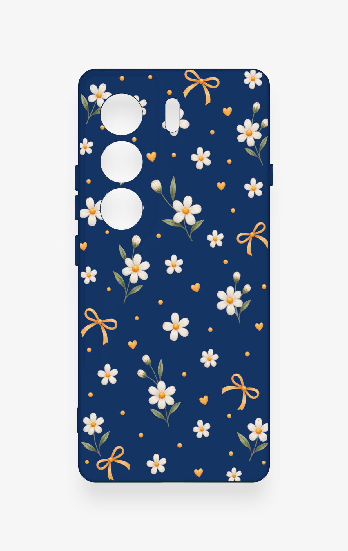 Tecno Camon 40 4G Uyumlu Papatya Fiyonk Desenli Silikon Kılıf