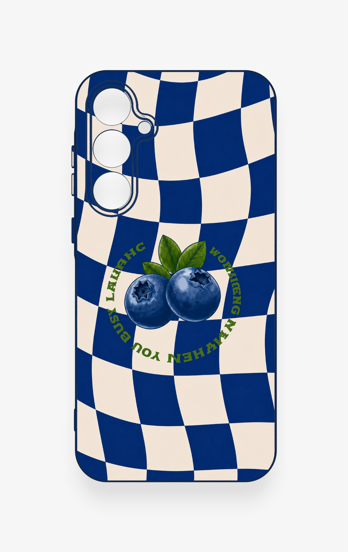 Samsung A35 Uyumlu Yaban Mersini Desenli Silikon Kılıf