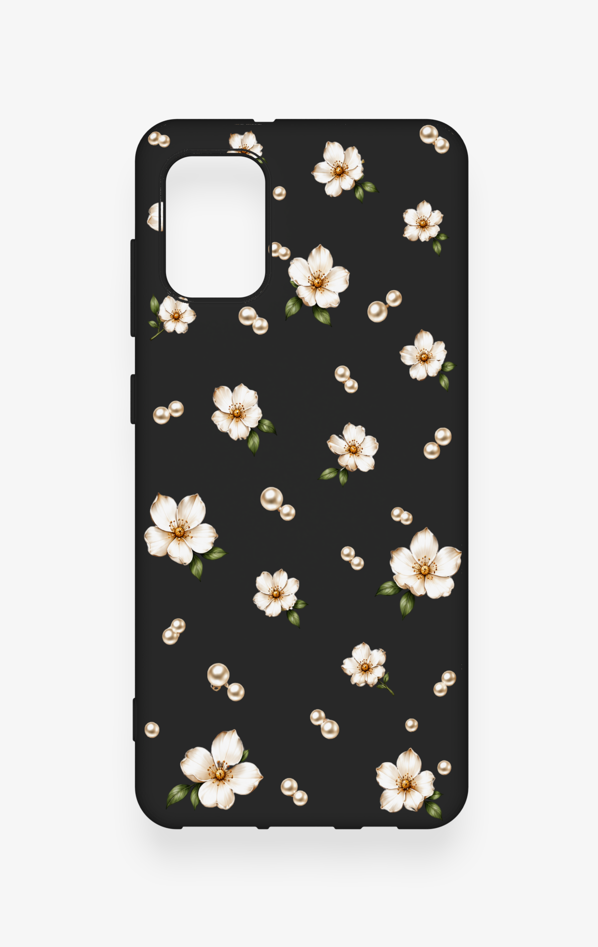 Samsung A31 Uyumlu İnci Papatya Desenli Silikon Kılıf