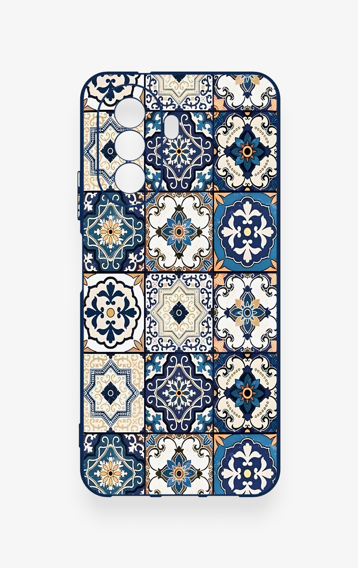 Huawei Nova Y70 Uyumlu Mozaik Çini Desenli Silikon Kılıf