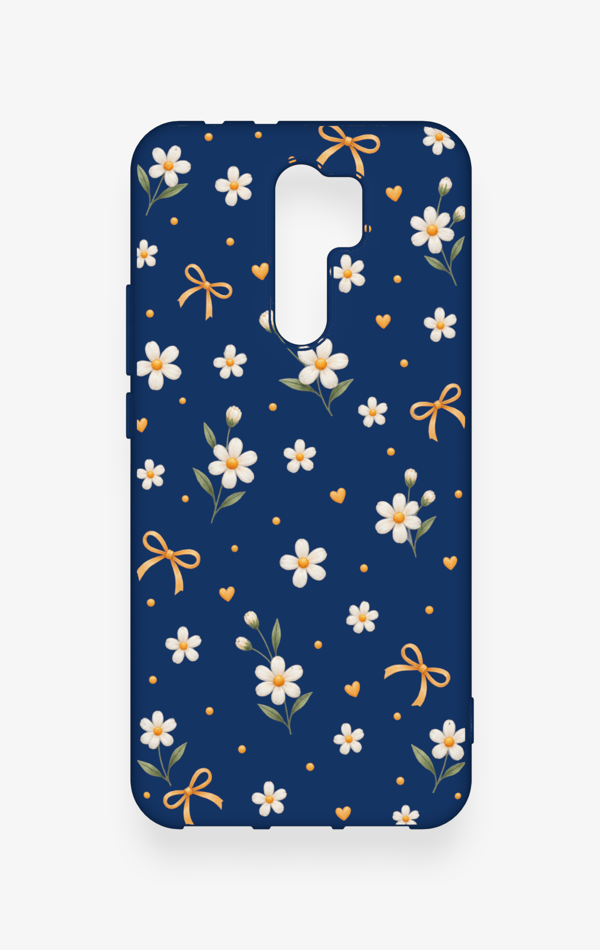 Redmi 9 Uyumlu Papatya Fiyonk Desenli Silikon Kılıf