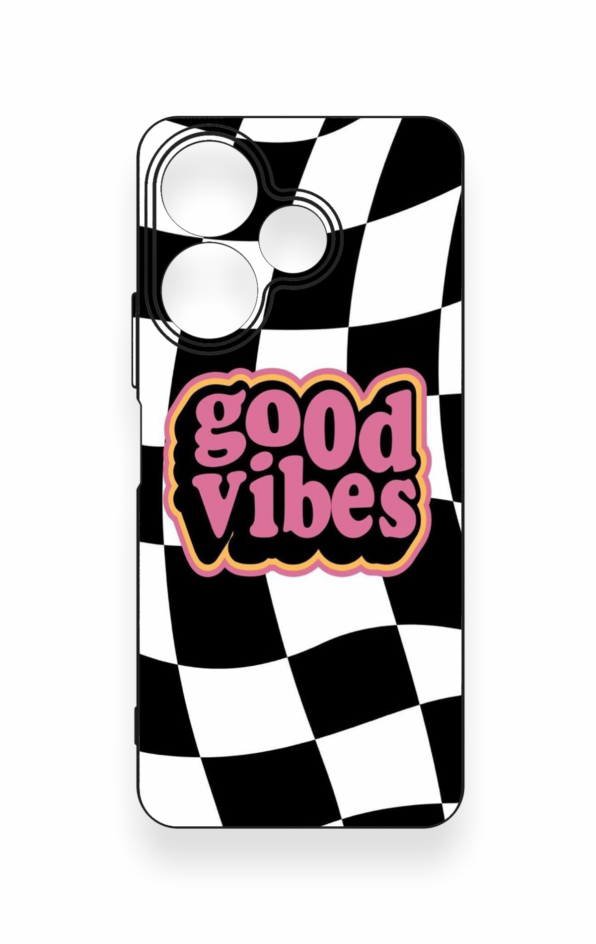 Redmi 13 4G Uyumlu Black Good Vibes Desenli Silikon Kılıf