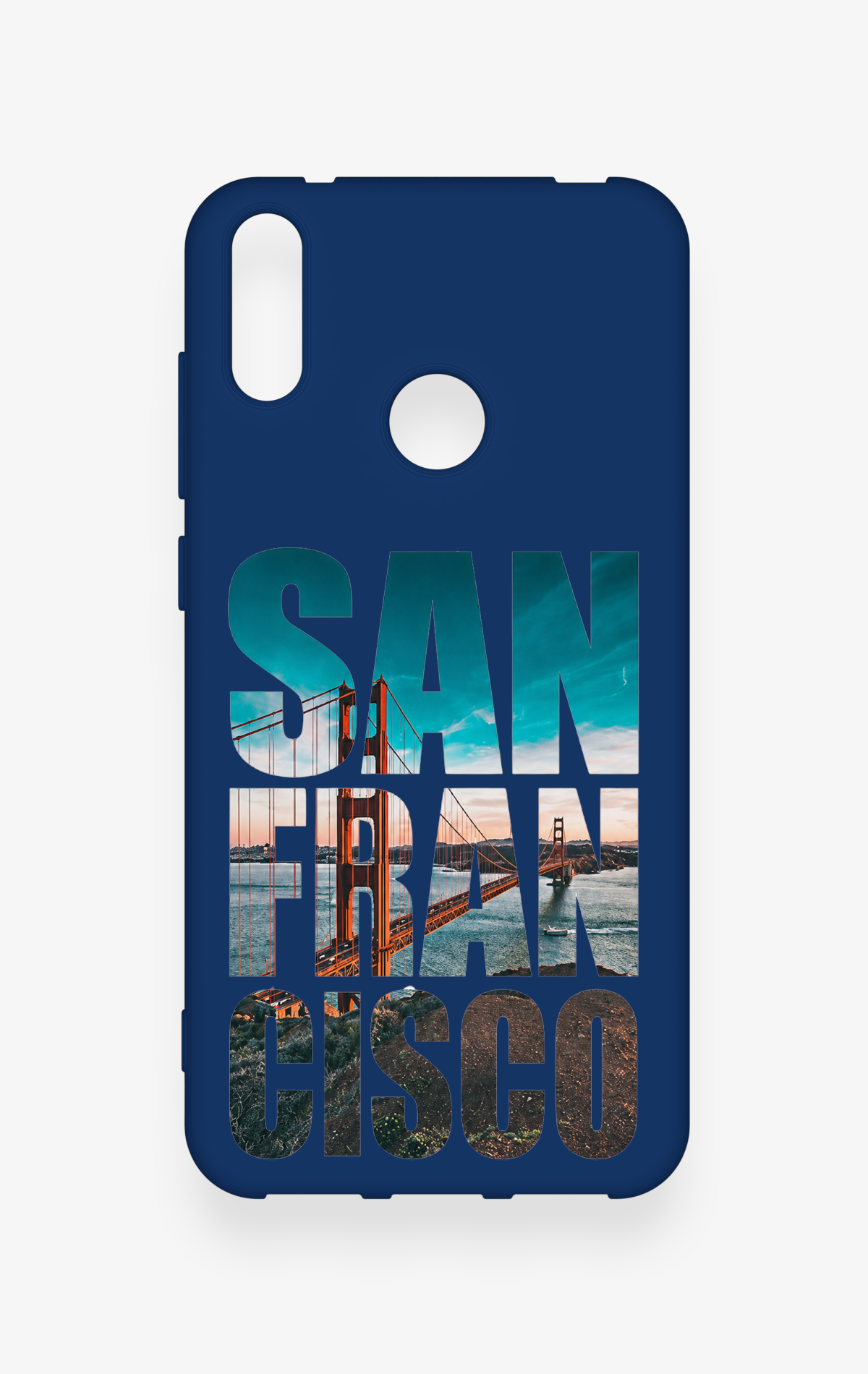 Huawei Y7 2019 Uyumlu San Francisco Desenli Silikon Kılıf