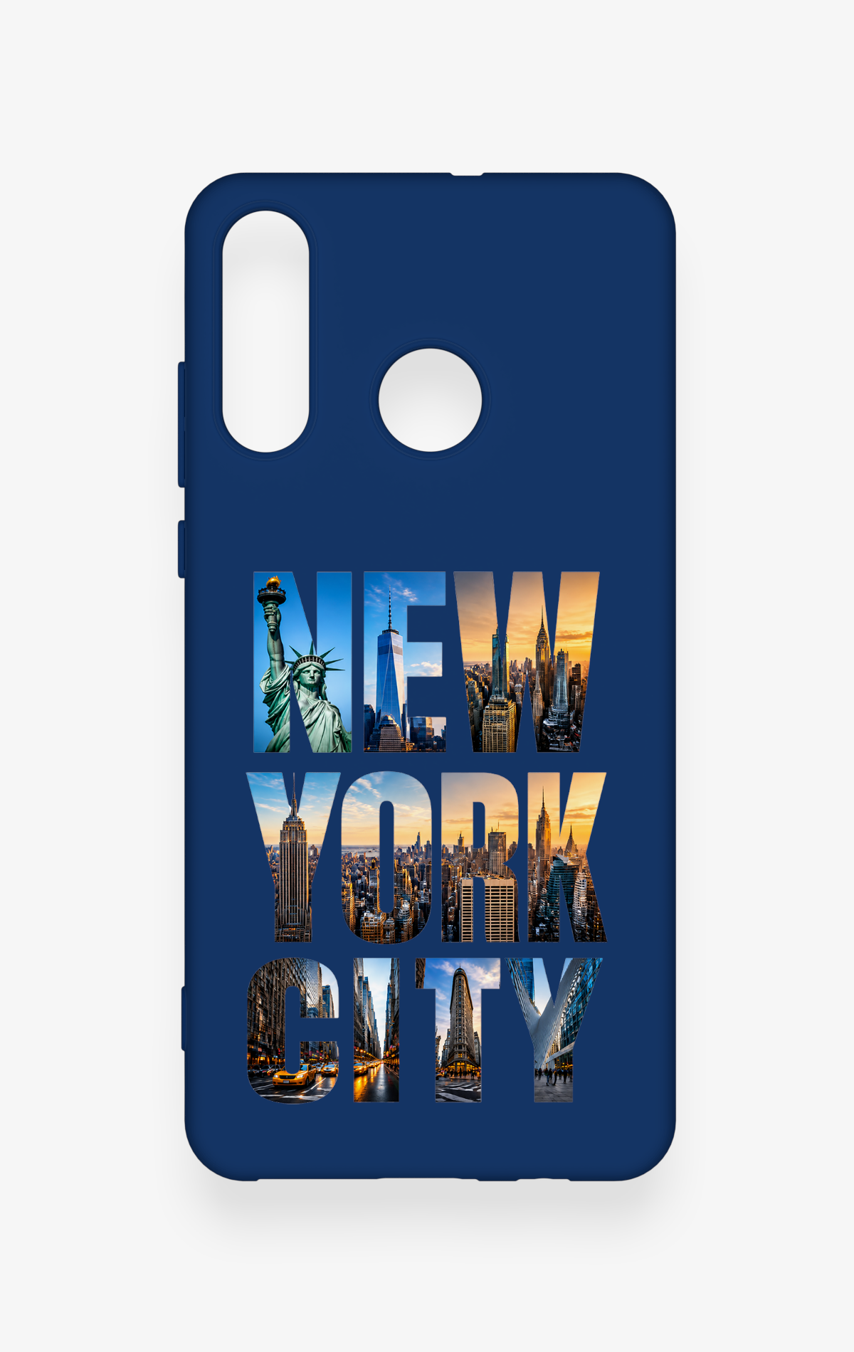 Huawei P30 Lite Uyumlu New York City Desenli Silikon Kılıf