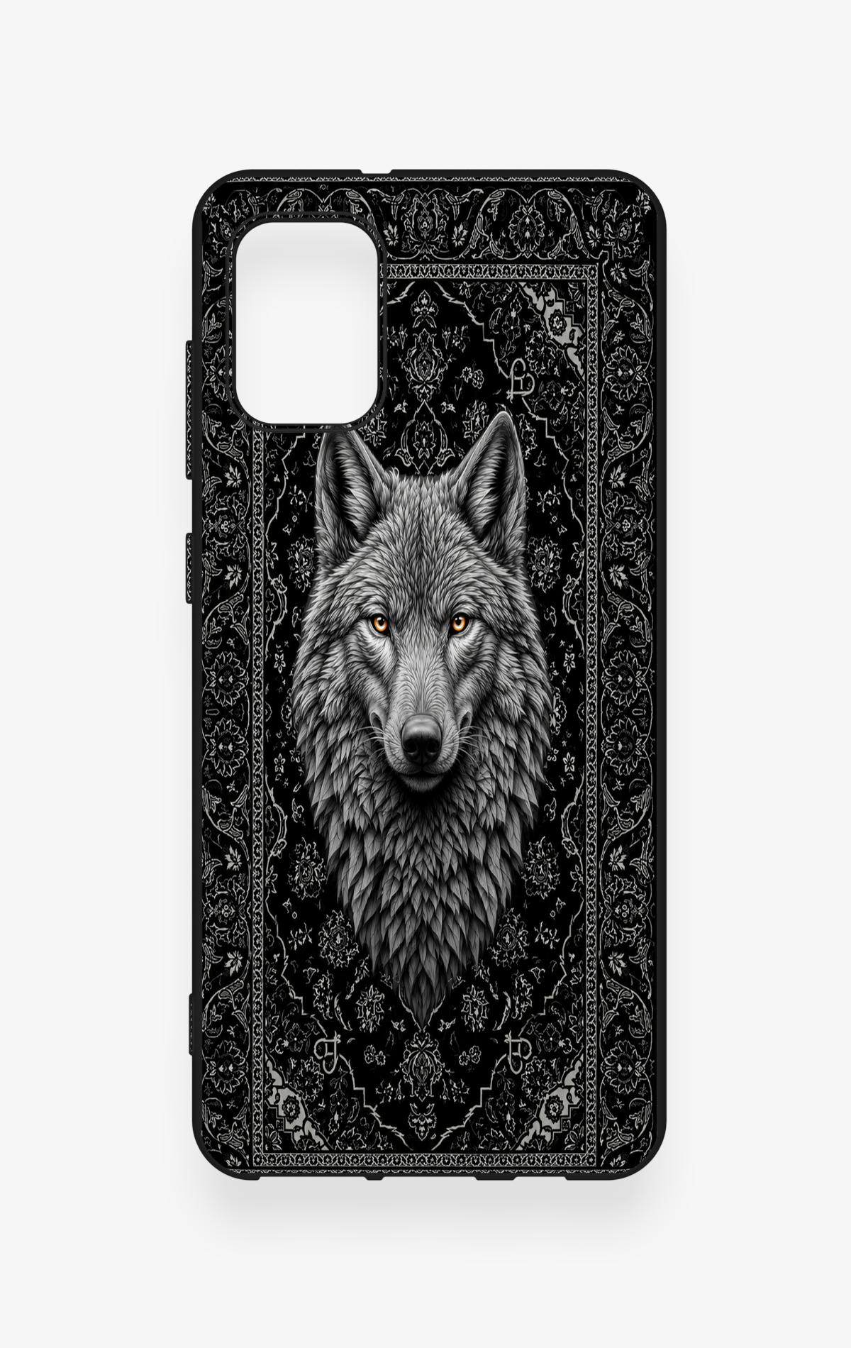 Samsung A31 Uyumlu Etnik Kurt Desenli Silikon Kılıf
