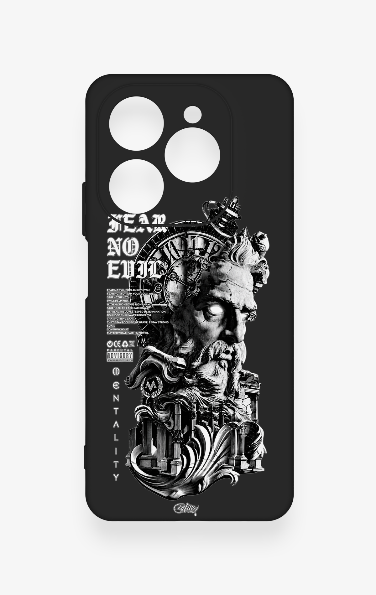 Tecno Spark 20 Pro Uyumlu Fear No Evil Desenli Silikon Kılıf