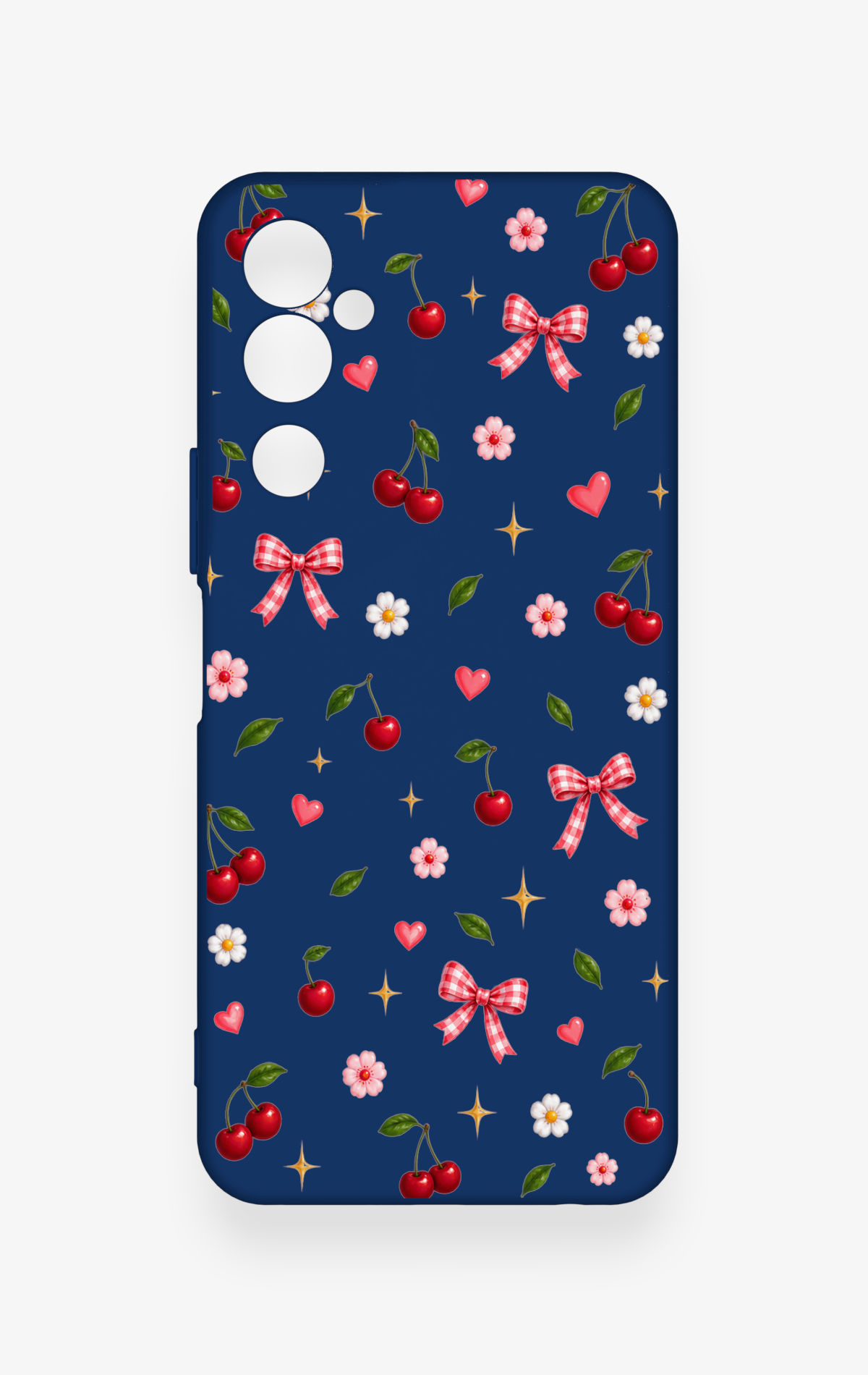 Tecno Pova Neo 2 Uyumlu Çiçek Kiraz Fiyonk Desenli Silikon Kılıf