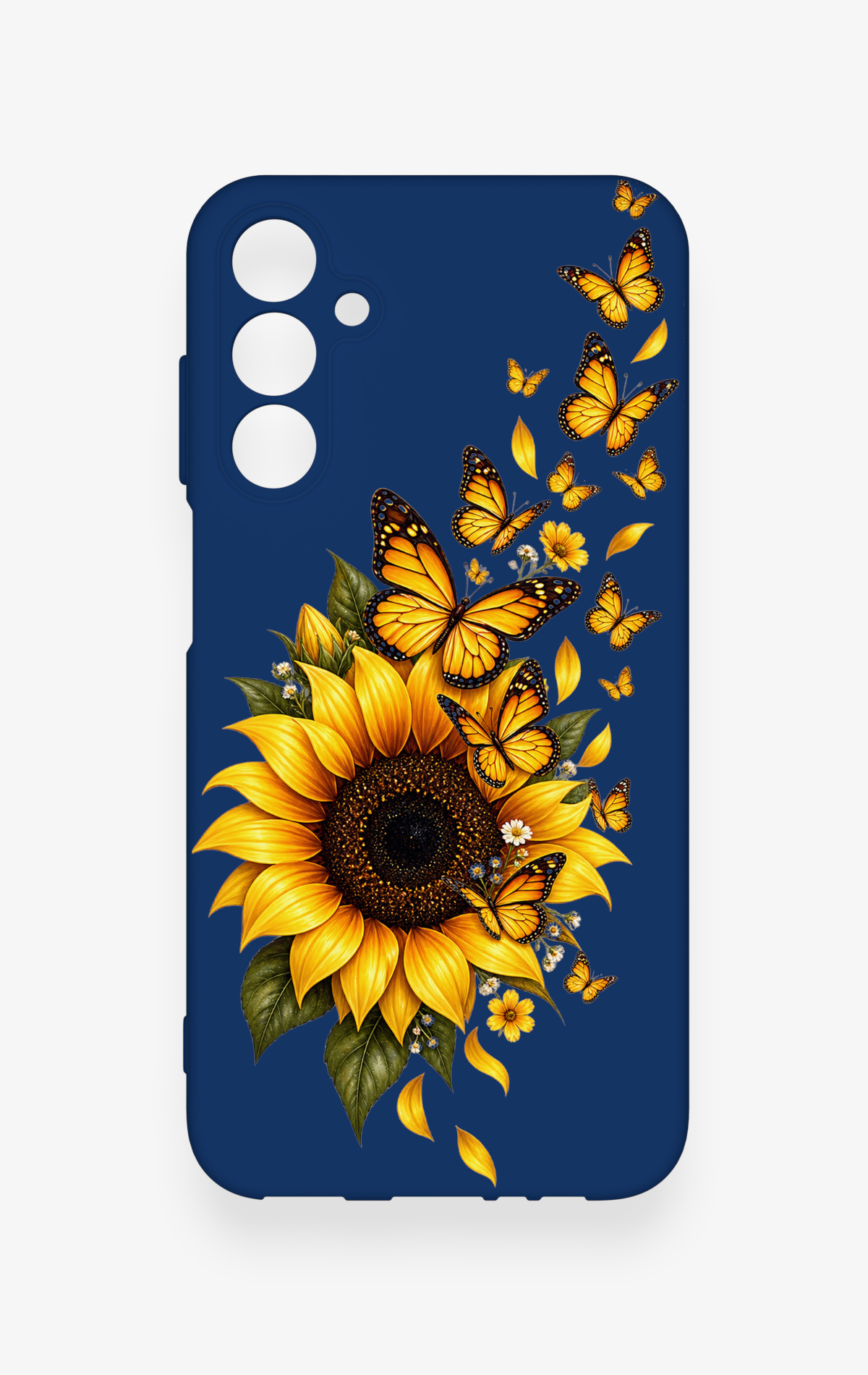 Samsung A15 Uyumlu Ayçiçeği Desenli Silikon Kılıf