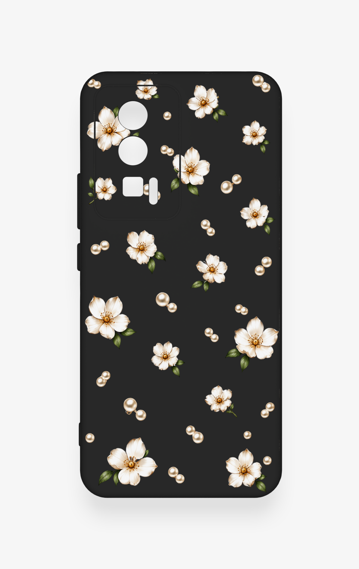 Poco F5 Pro Uyumlu İnci Papatya Desenli Silikon Kılıf
