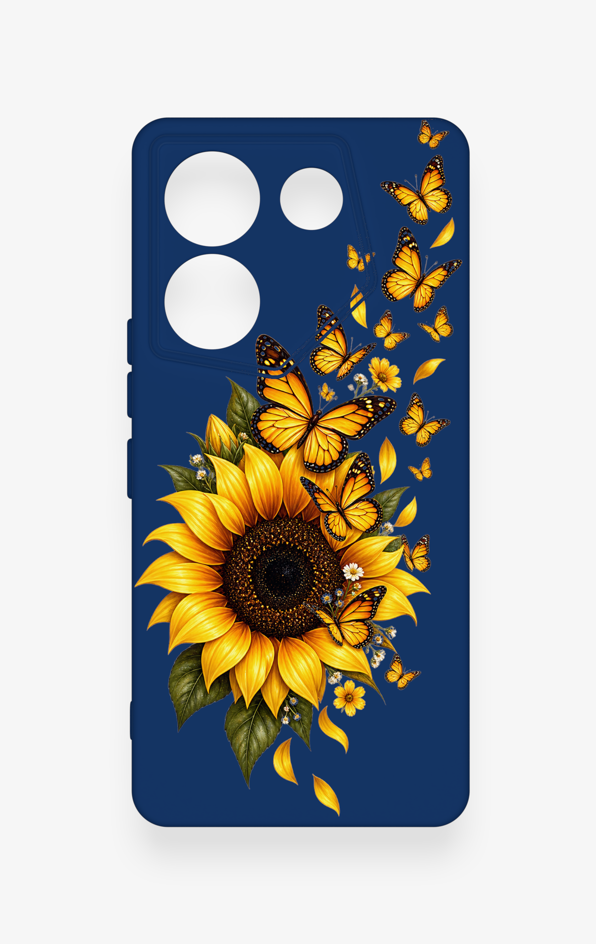 Tecno Caman 20 Pro 5G Uyumlu Ayçiçeği Desenli Silikon Kılıf