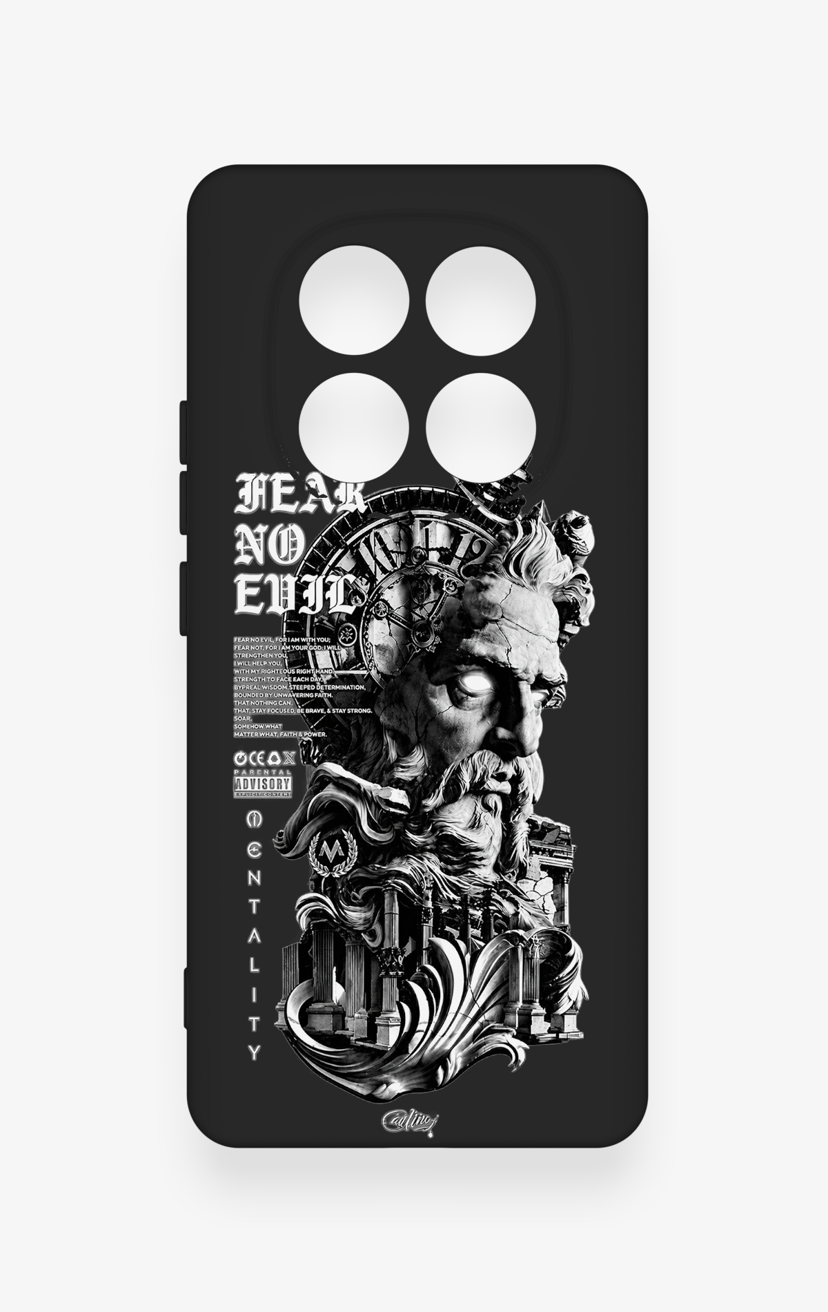 Redmi Note 14 Pro 5G Uyumlu Fear No Evil Desenli Silikon Kılıf