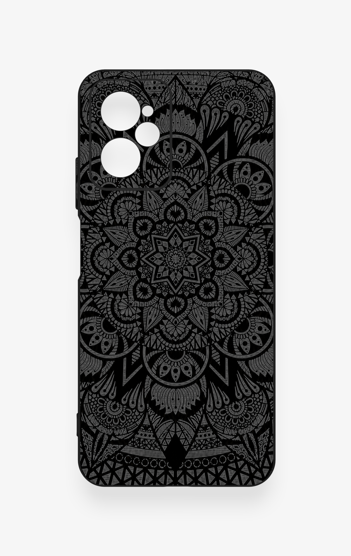 Casper Via X30 Uyumlu Siyah Beyaz Mandala Desenli Silikon Kılıf
