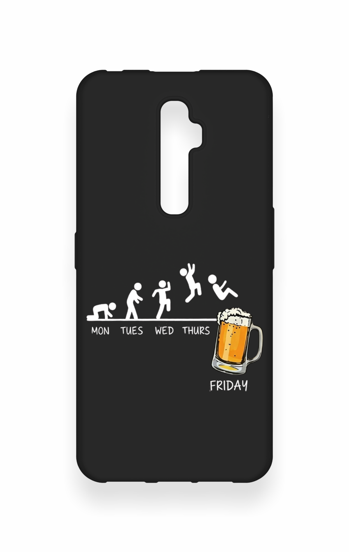 Oppo Reno 2Z Uyumlu Fun Day Friday Desenli Silikon Kılıf