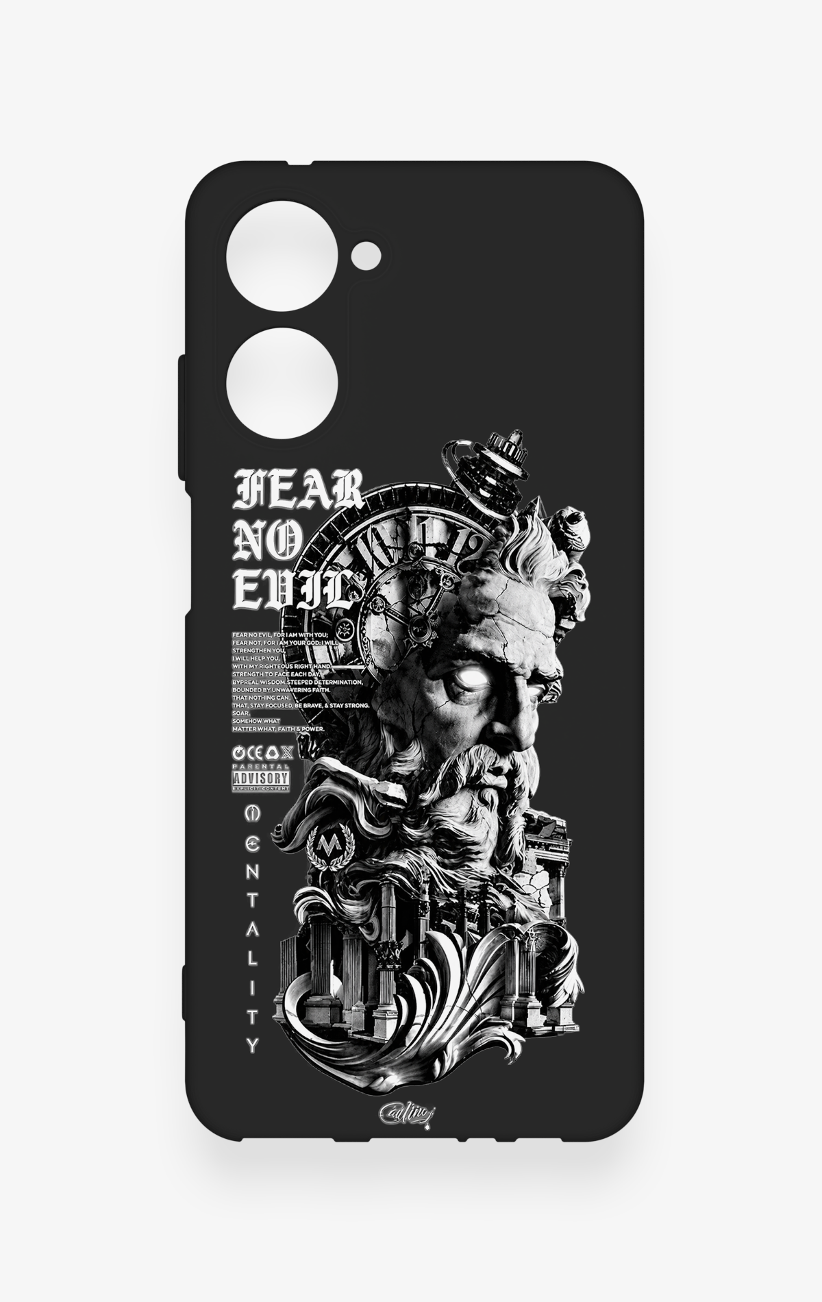 Realme 10 Uyumlu Fear No Evil Desenli Silikon Kılıf