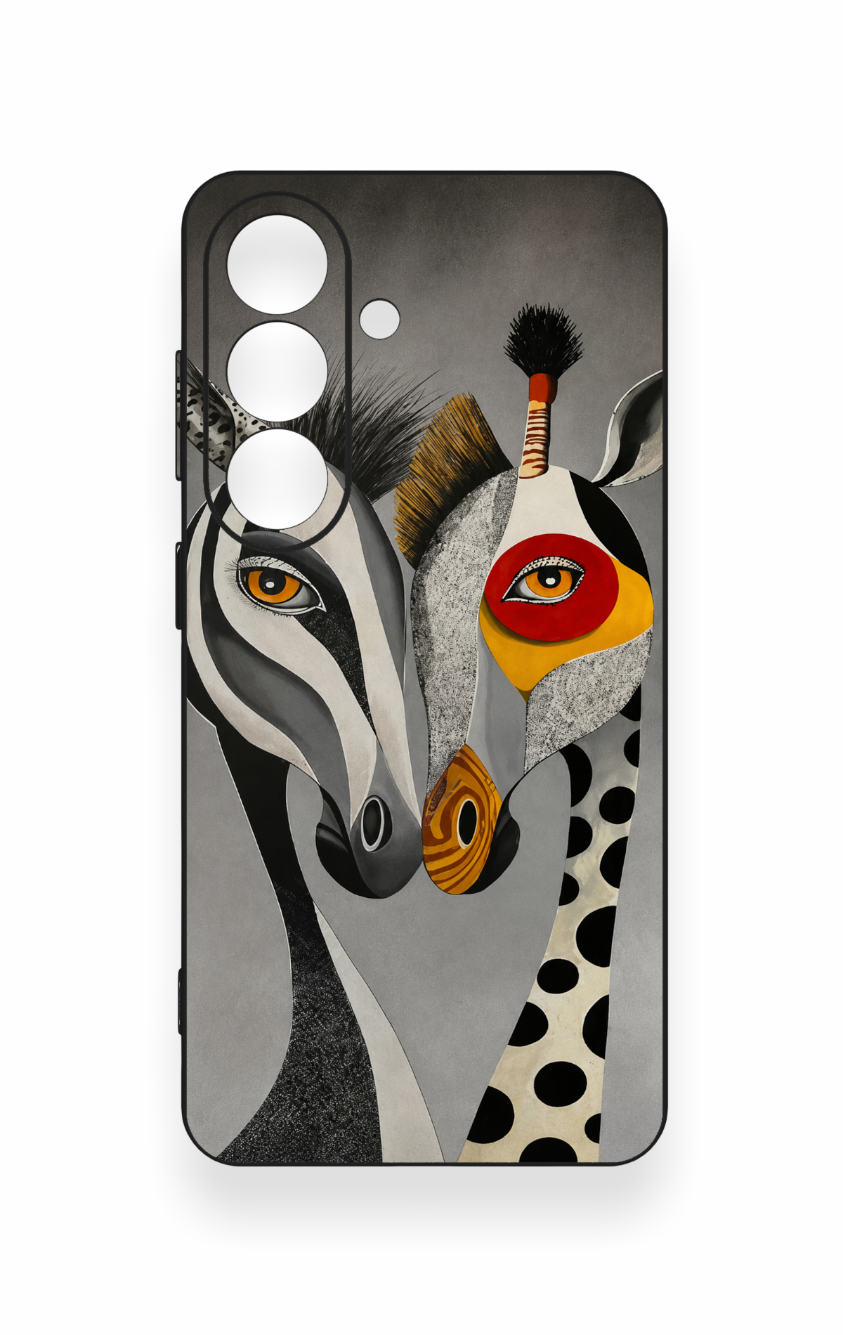 Samsung S26 Uyumlu Zebra ve Zürafa Desenli Silikon Kılıf